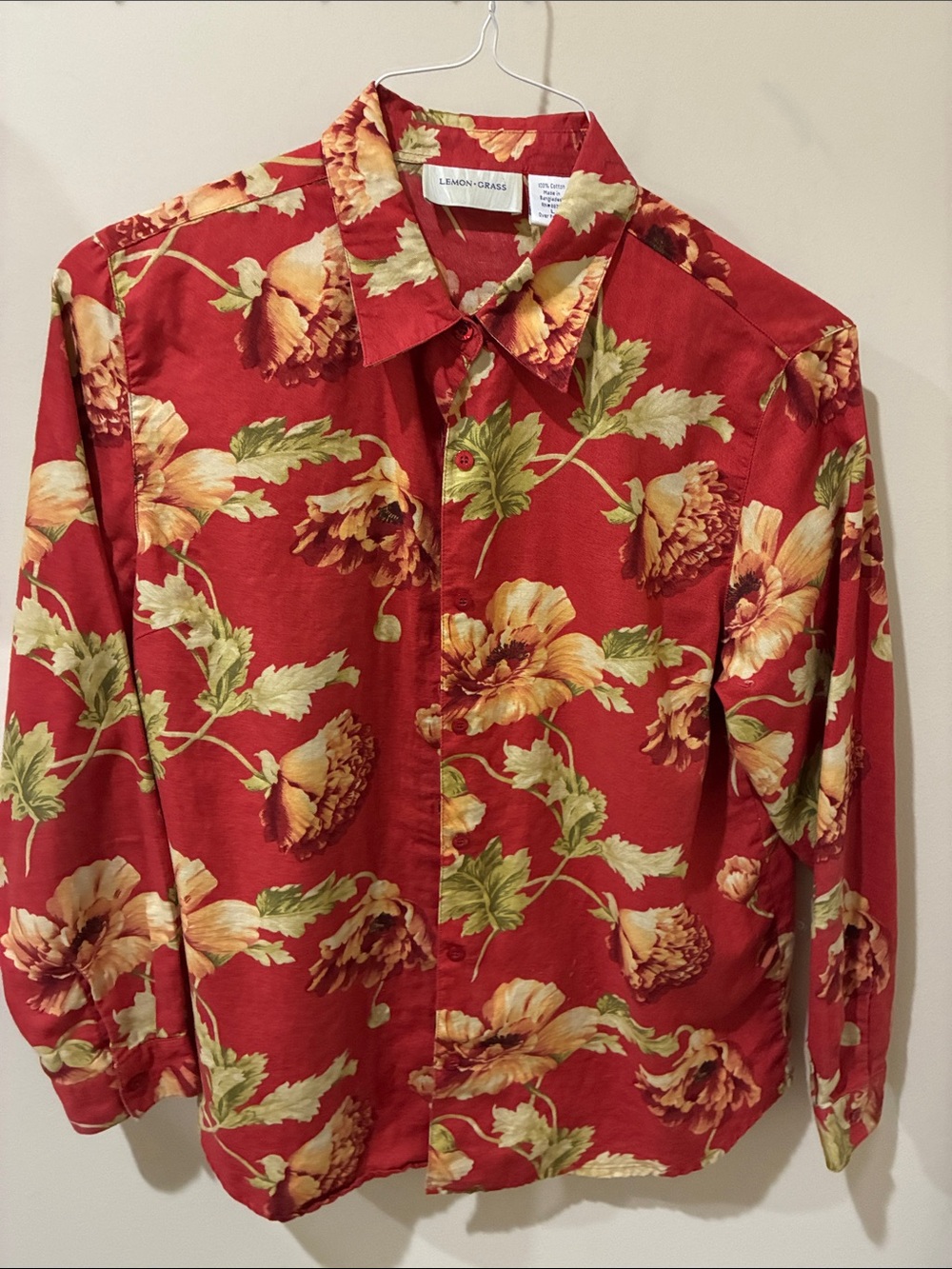 Floral cotton blouse